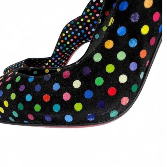 NWT CHRISTIAN LOUBOUTIN Hot Chick Black Scalloped Polka Dot Stiletto Pum… - Picture 10 of 13
